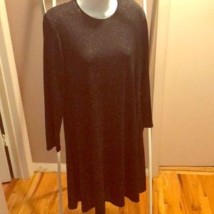 Bedford Fair Long Sleeve Black Dress, M